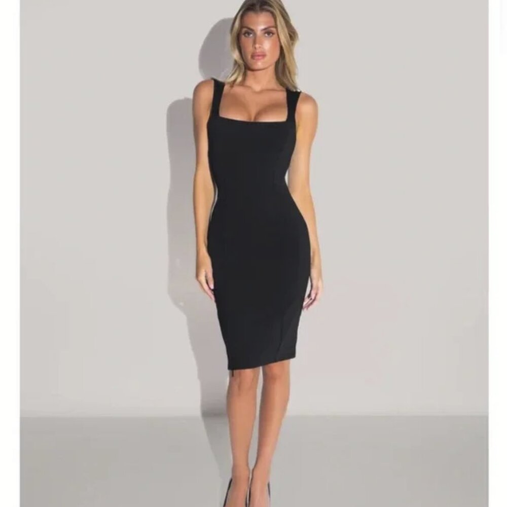 TA3 Squarey Sleeveless Shaping Dress